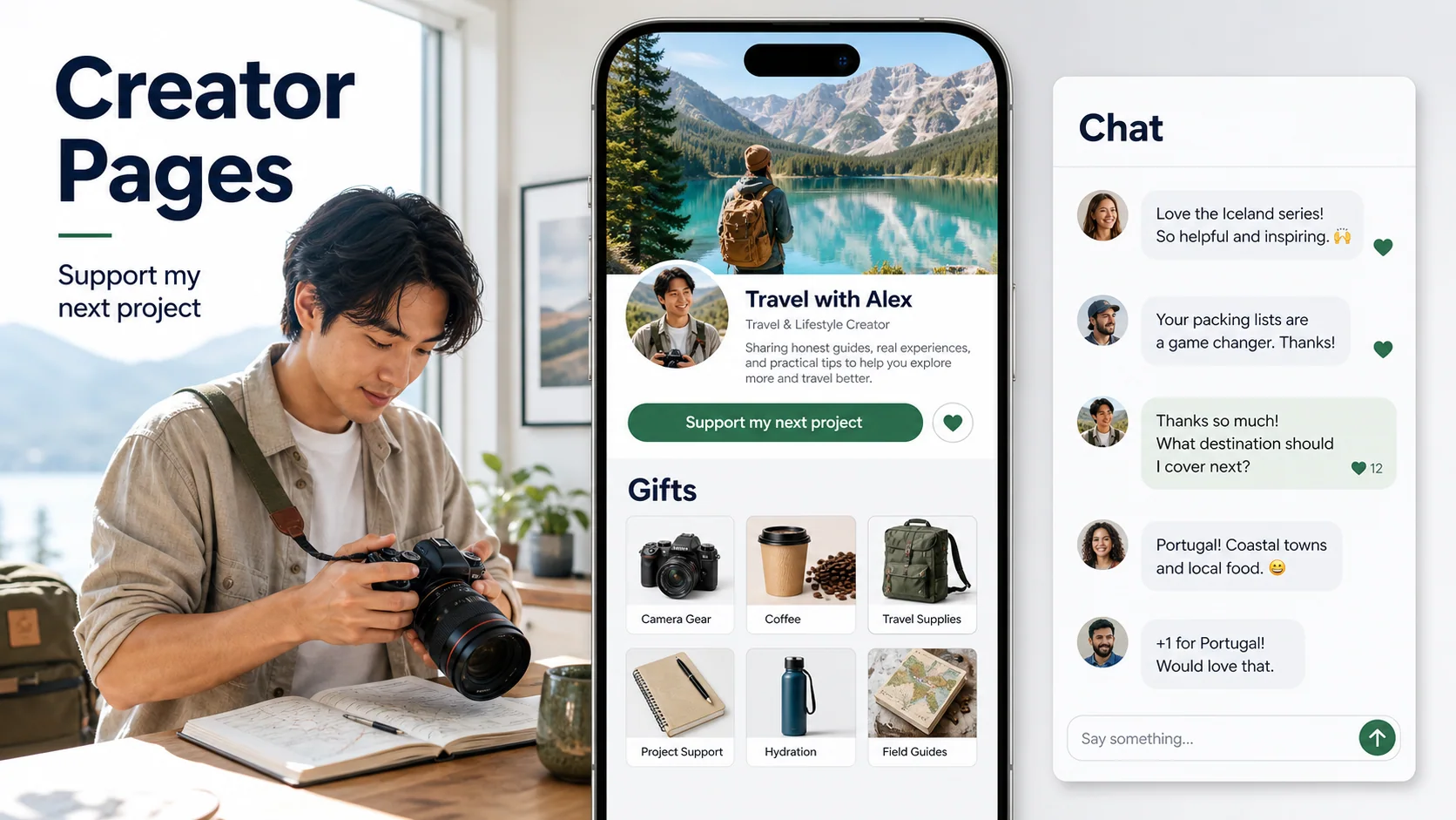 A creator reviewing a sale's offer and supporter details on a Loresta Page